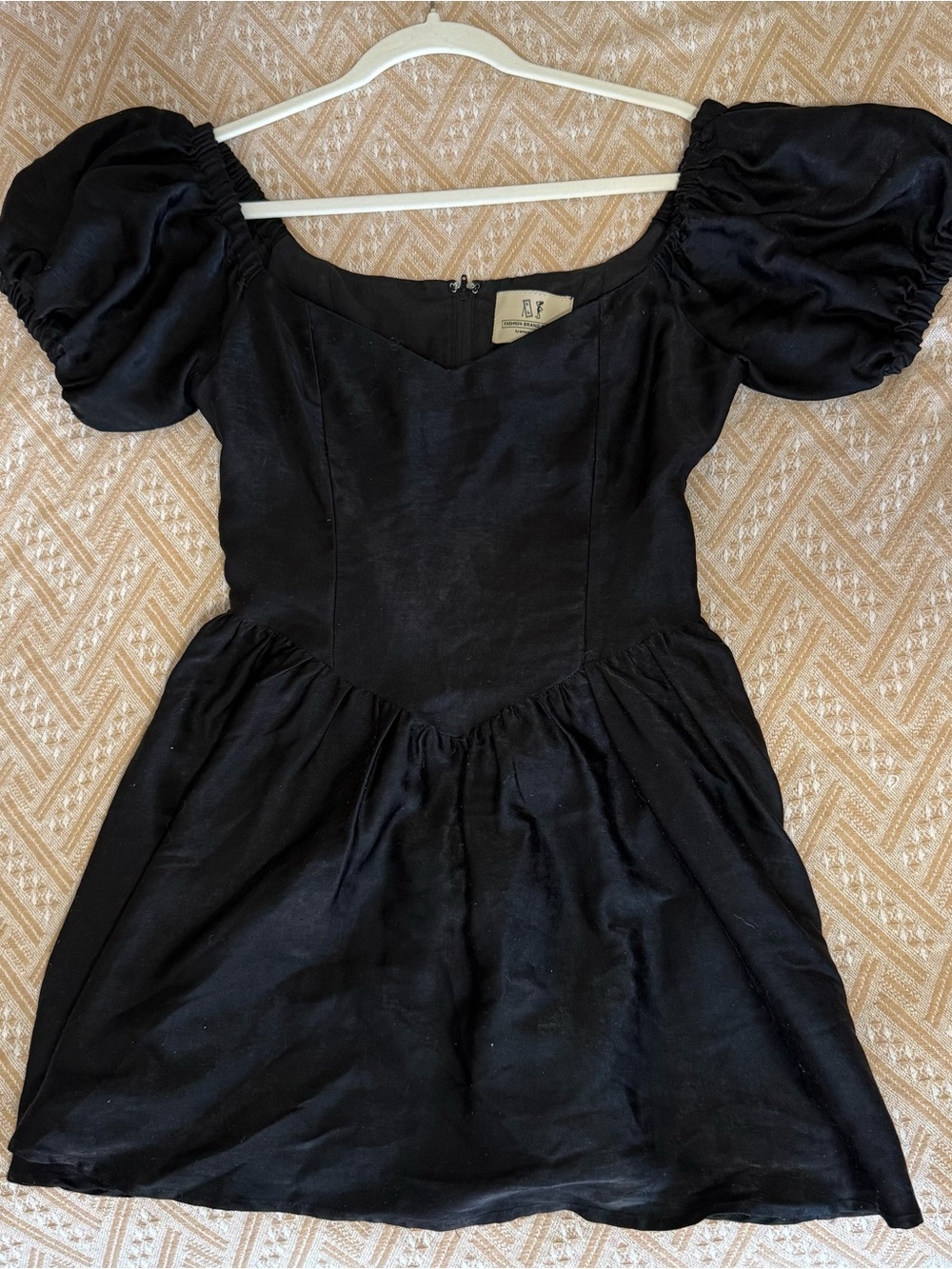 Fashion Brand Company Black Puff Sleeve Dress - Virgin Dress Short